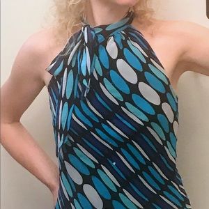 LIKE-NEW Tie-neck halter top Express Design Studio